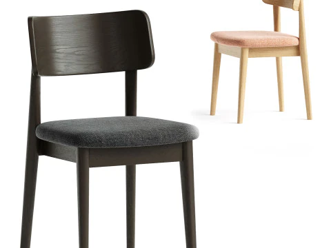 Silla de comedor Lalia WestElm Modelo 3D