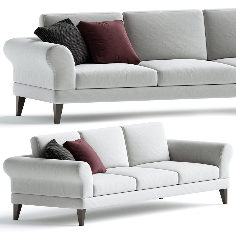 SONATA 3 SEATER by KINGLIVING 3D Model .c4d .max .obj .3ds .fbx .stl .blend