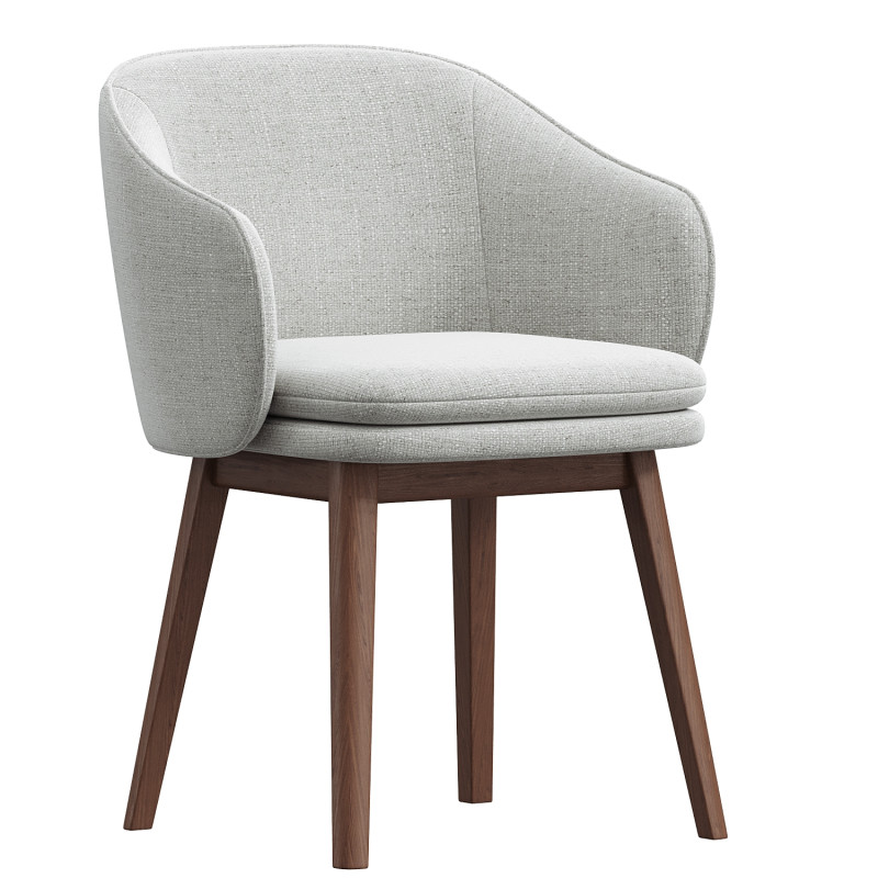 Wayne Dining Arm Chair WestElm 3D Model .c4d .max .obj .3ds .fbx .stl .blend 