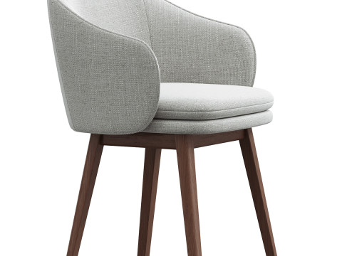 Wayne Dining Arm Chair WestElm 3D Model