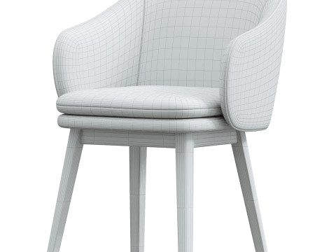 Wayne Dining Arm Chair WestElm 3D Model