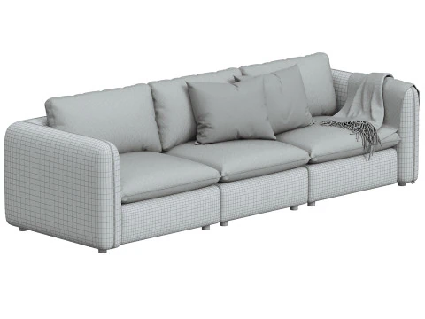 Ingel 3 Piece Sectional Sofa 3D Model
