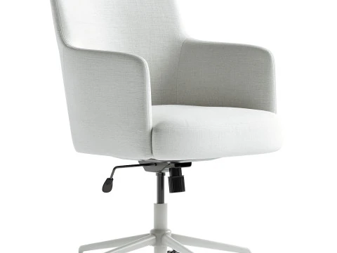 Tommy Hilfiger Belmont Home Office Chair Ivory Fabric 3D Model