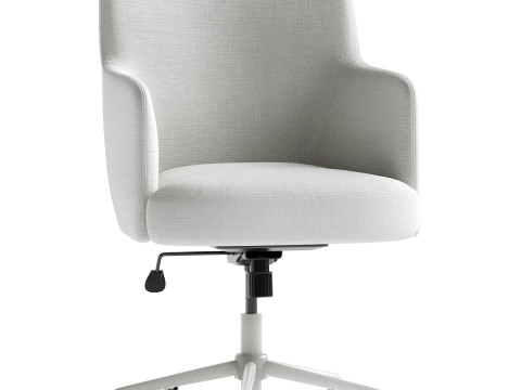 Tommy Hilfiger Belmont Home Office Chair Ivory Fabric Modello 3D