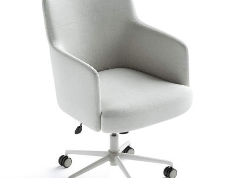 Tommy Hilfiger Belmont Home Office Chair Ivory Fabric Modello 3D