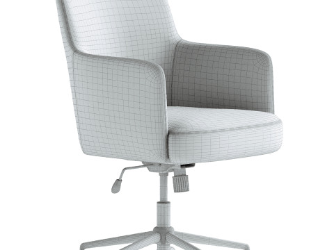 Tommy Hilfiger Belmont Home Office Chair Ivory Fabric Modello 3D