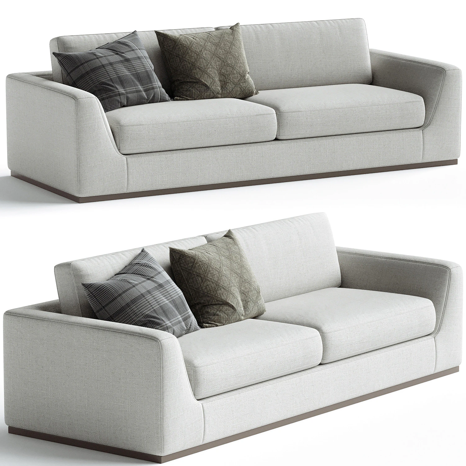 Colt Sofa Aldred Silver 3D Model .c4d .max .obj .3ds .fbx .stl .blend 