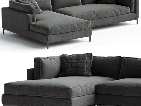 Grammercy 2 Piece Sectional Bennett Moon 3D Model