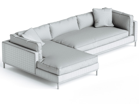 Grammercy 2 Piece Sectional Bennett Moon 3D Model