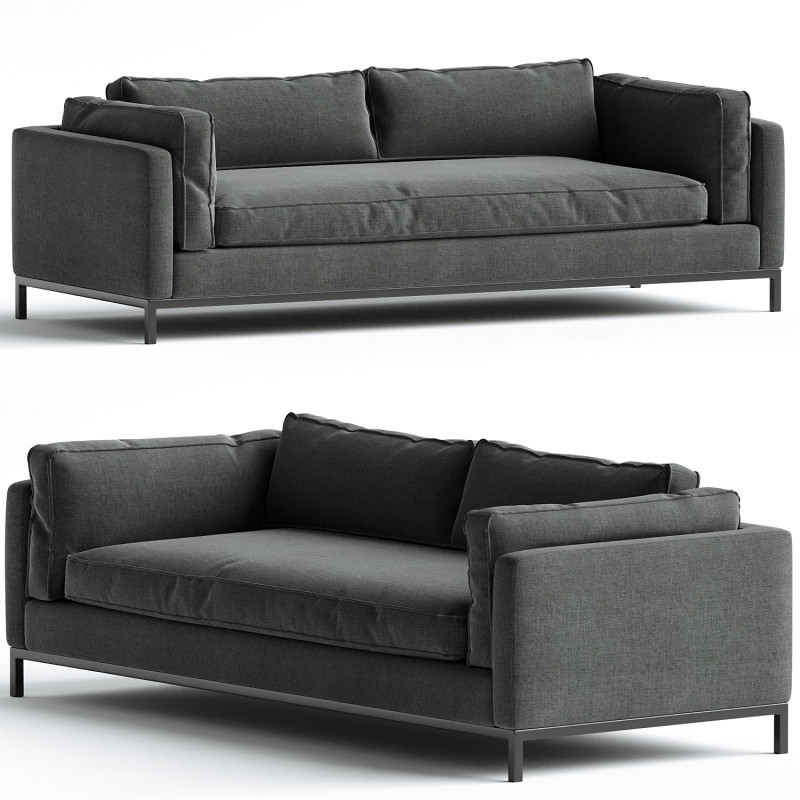 Grammercy Sofa Bennett Charcoal 3D Model .c4d .max .obj .3ds .fbx .stl .blend