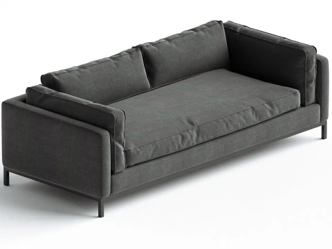 Grammercy Sofa Bennett Charcoal 3D Model