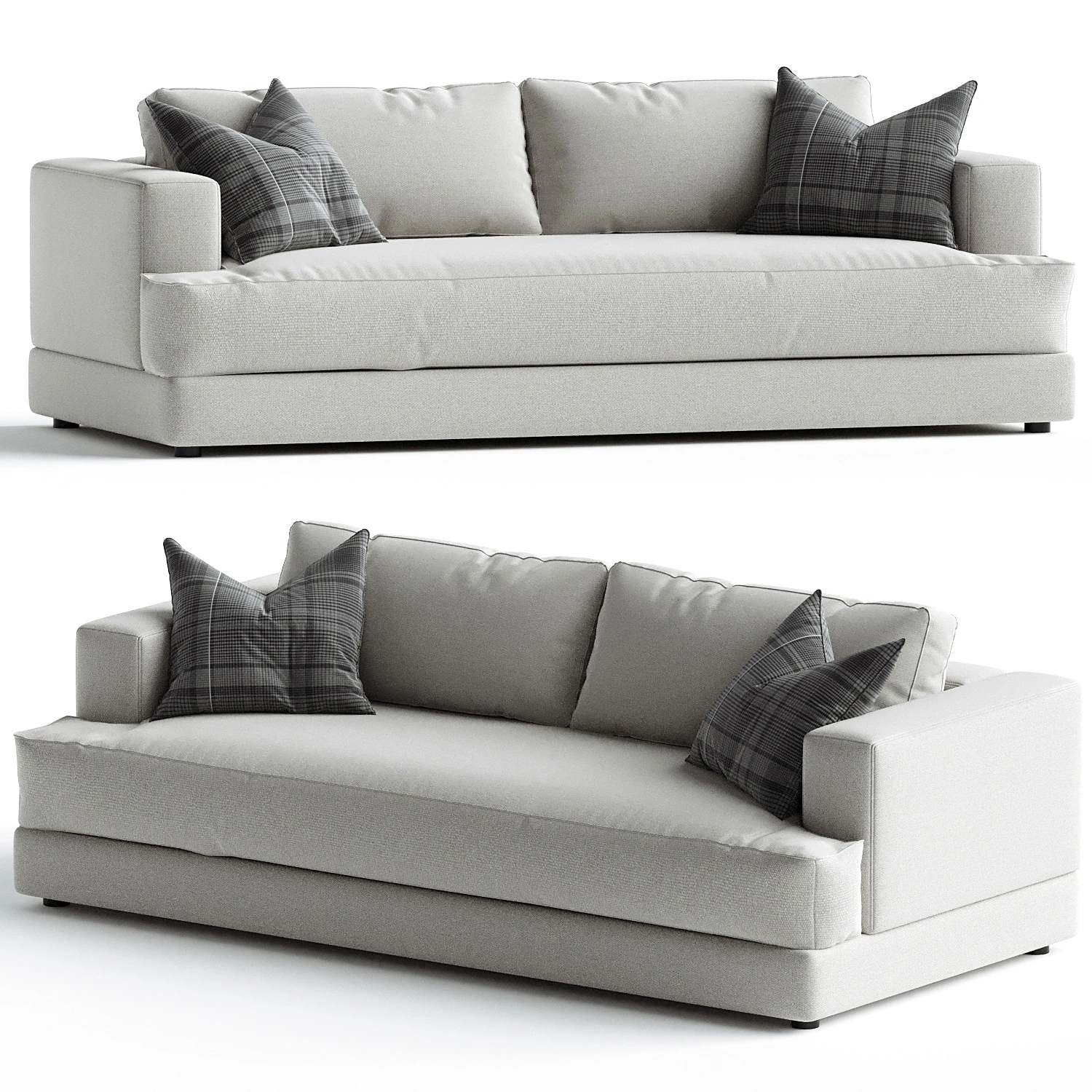 Hutton Sofa Omari Natural 3D Model .c4d .max .obj .3ds .fbx .stl .blend