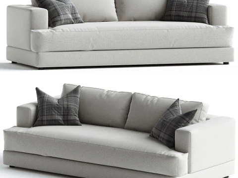 Hutton Sofa Omari Natural 3D Model