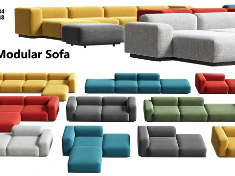 软组合沙发 3D 模型