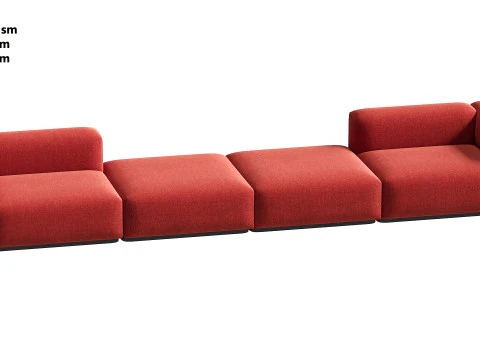 Soft Modular Sofa 3D Model