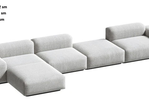 Soft Modular Sofa 3D Model