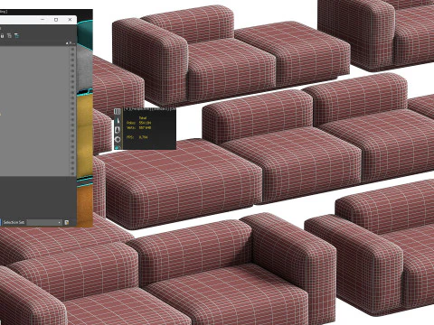 Soft Modular Sofa 3D Model