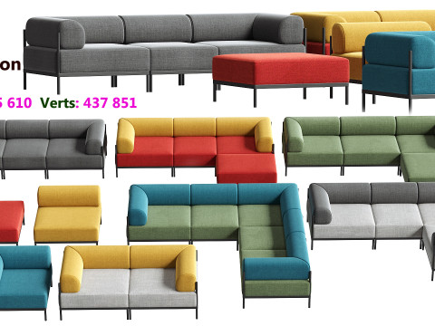 Noah Sofa collection 3D 模型
