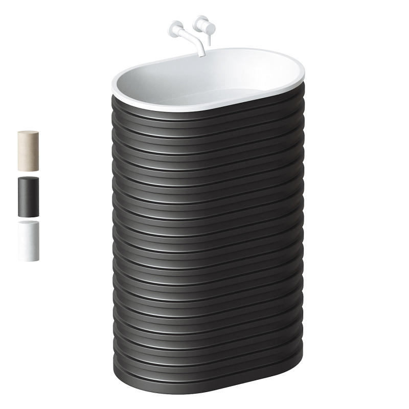 Maddox Freestanding Stone Basin 580mm Modello 3D .c4d .max .obj .3ds .fbx .stl .blend 