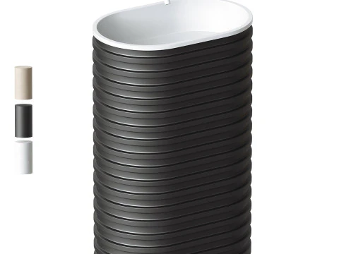 Lavabo in pietra freestanding Maddox 580 mm Modello 3D