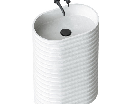 Maddox Freestanding Stone Basin 580mm Modello 3D