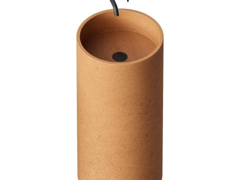 Penzance Concrete Freestanding Basin 400mm Modèle 3D