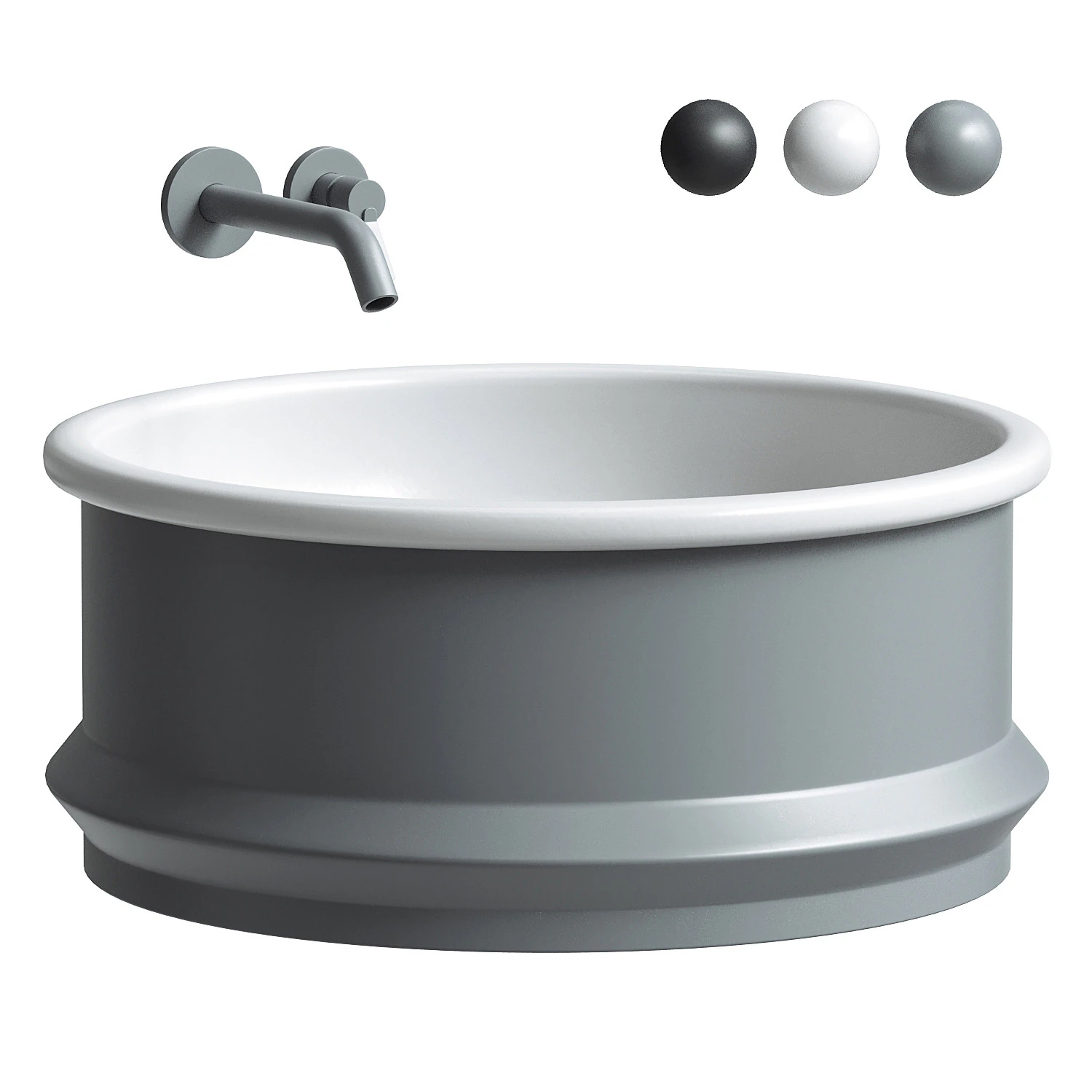 Vieques Over countertop washbasin Patricia Urquiola 3D Model .c4d .max .obj .3ds .fbx .stl .blend 