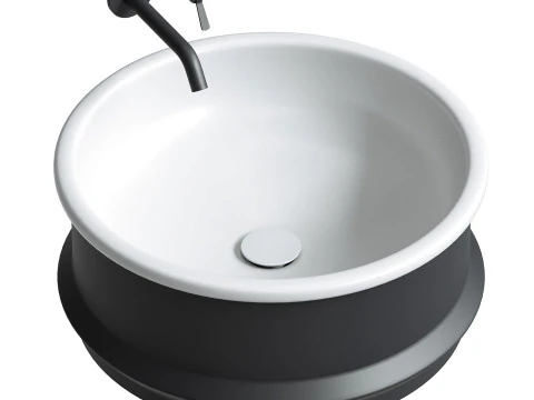Vieques Over countertop washbasin Patricia Urquiola 3D Model