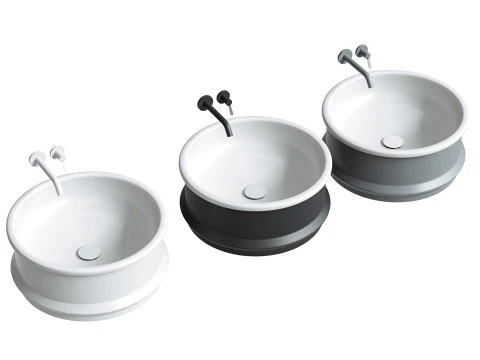 Vieques Over countertop washbasin Patricia Urquiola 3D Model
