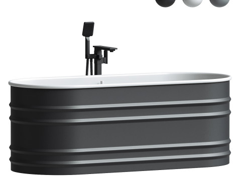 Vieques steel bathtub Patricia Urquiola 3D Model