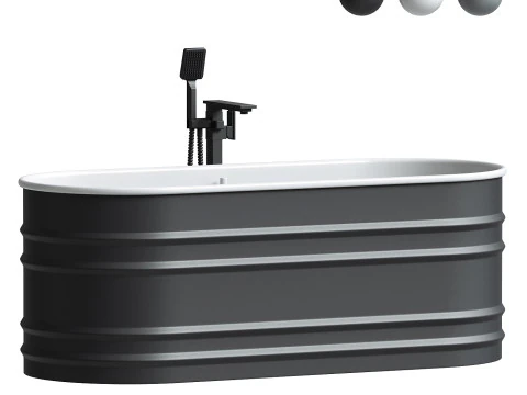 Ba&ntilde;era de acero Vieques Patricia Urquiola Modelo 3D