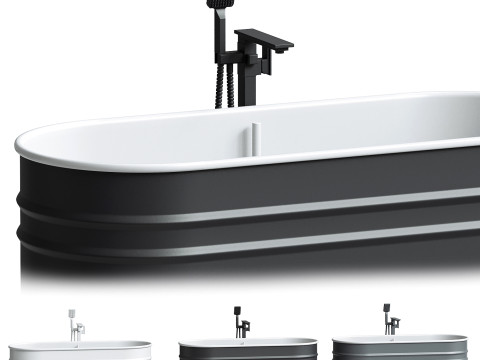 Vieques steel bathtub Patricia Urquiola 3D Model