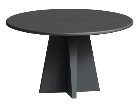 Jacob Round Dining Table with Vertex Base in Flax 3D Model