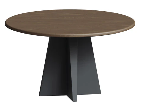 Jacob Round Dining Table with Vertex Base in Flax 3D Model