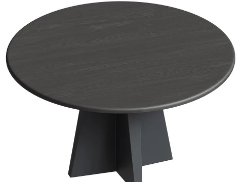 Jacob Round Dining Table with Vertex Base in Flax 3D Model