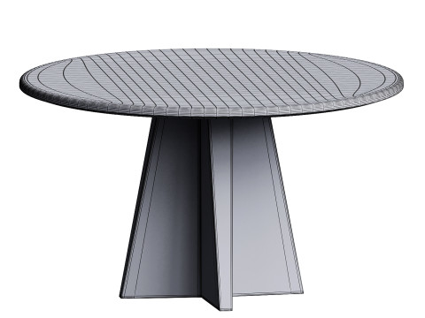 Jacob Round Dining Table with Vertex Base in Flax Modelo 3D