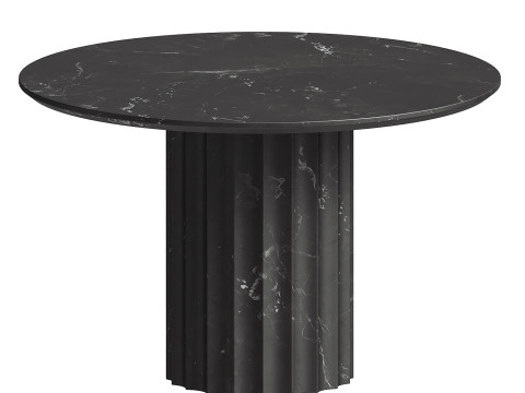 Danae Round Stone Dining Table 3D मॉडल