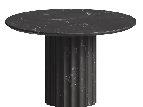 Danae Round Stone Dining Table 3D Model