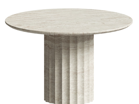 Danae Round Stone Dining Table 3D मॉडल