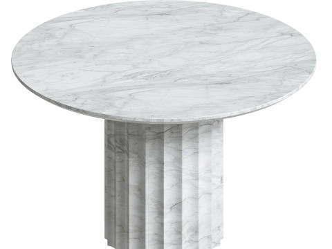 Danae Round Stone Dining Table 3D मॉडल