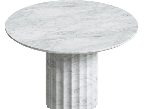 Danae Round Stone Dining Table 3D Model