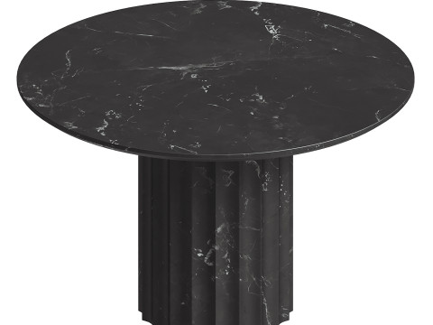 Danae Round Stone Dining Table 3D मॉडल