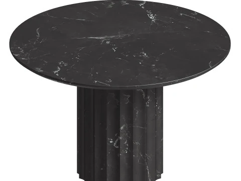 Danae Round Stone Dining Table 3D Model