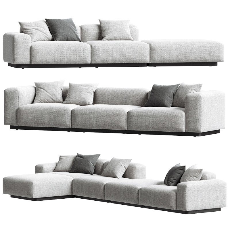 Soft Modular Sofa set Modèle 3D .c4d .max .obj .3ds .fbx .stl .blend