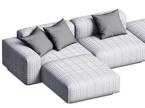 Soft Modular Sofa set 3D Model