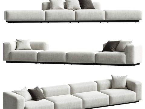 Soft Modular Sofa Linear set 3D Model