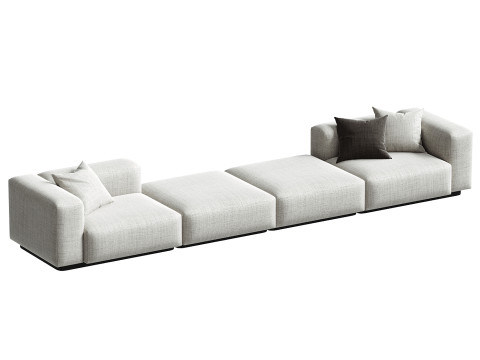 Soft Modular Sofa Linear set Modèle 3D