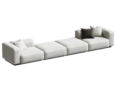 Soft Modular Sofa Linear set 3D Model