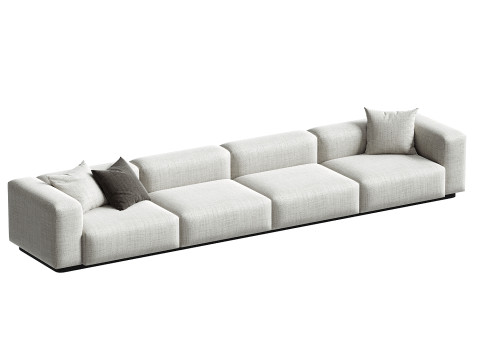 Soft Modular Sofa Linear set Modèle 3D