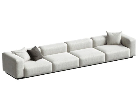 Soft Modular Sofa Linear set 3D Model